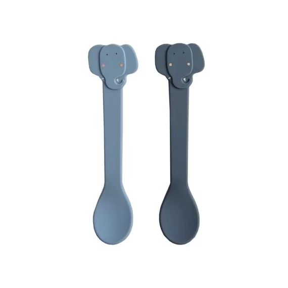 Lot de 2 cuillères en silicone Mrs. Elephant