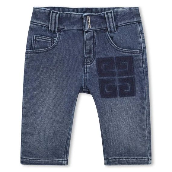 Pantalon denim ajustable Garçon Bleu
