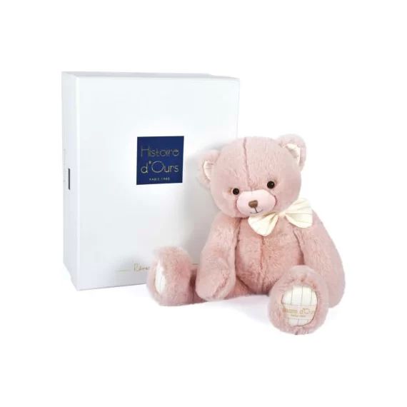 Coffret peluche ours rose Preppy Chics (30 cm)