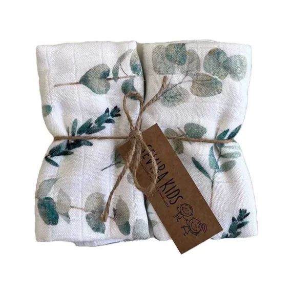 Lot De 2 Langes En Viscose De Bambou, Eucalyptus Multicolore Tu Blanc