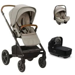 Poussette Nuna Mixx Next – Hazelwood + Nacelle Cari Next – Caviar + Coque Auto Pipa Next – Hazelwood
