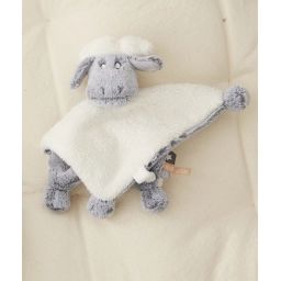 Doudou plat mouton gris et blanc tout doux pour bébé –  – Soldes