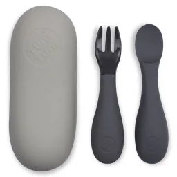 Set De Couverts En Silicone Gris Multi-coloured