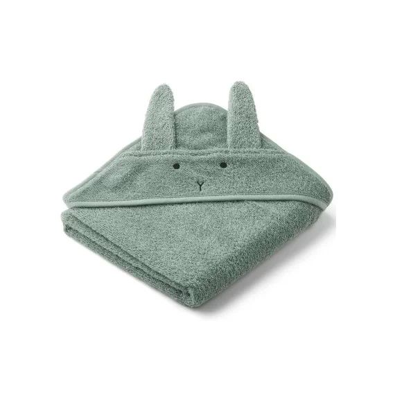 Cape de bain Augusta lapin vert mint (100 x 100 cm)