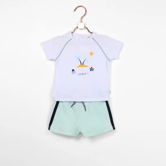 T-shirt imprimé coton Garçon Blanc