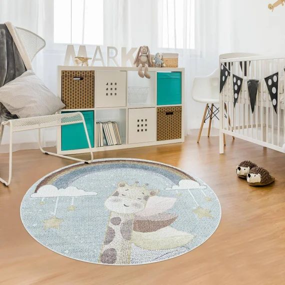 Tapis Enfant Tissé Liski Bleu