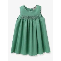 Robe Bébé À Smocks Cyrillus Vert