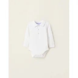 Body-polo À Manches Longues Blanc
