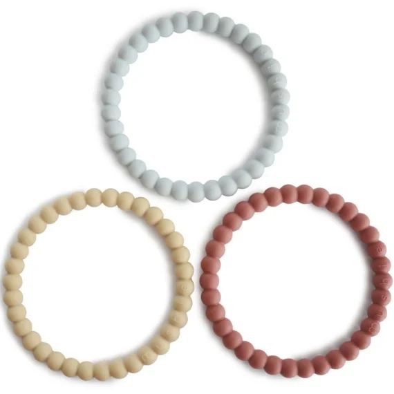 Lot de 3 bracelets de dentition Pearl Mellow/Terracotta/Periwinkle