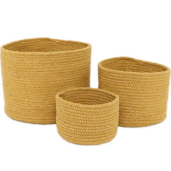Lot de 3 paniers de rangement Ilse miel