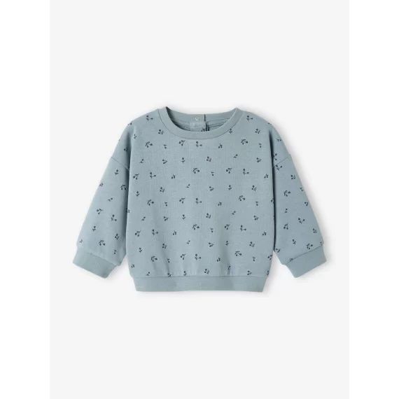 Sweat basics bébé imprimé bleu grisé