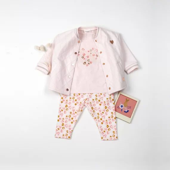 Cardigan en molleton Fille Rose