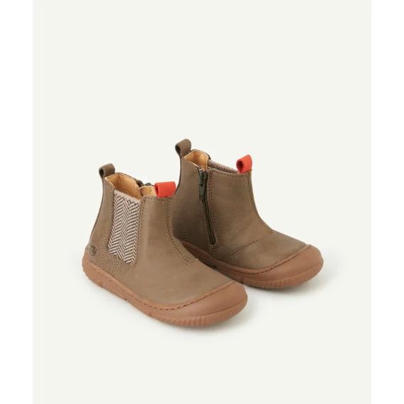 Bottines jakar élastique kaki bébé garçon