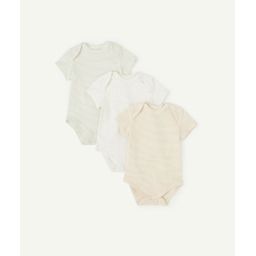 Lot de 3 bodies manches courtes en coton biologique –  – Soldes
