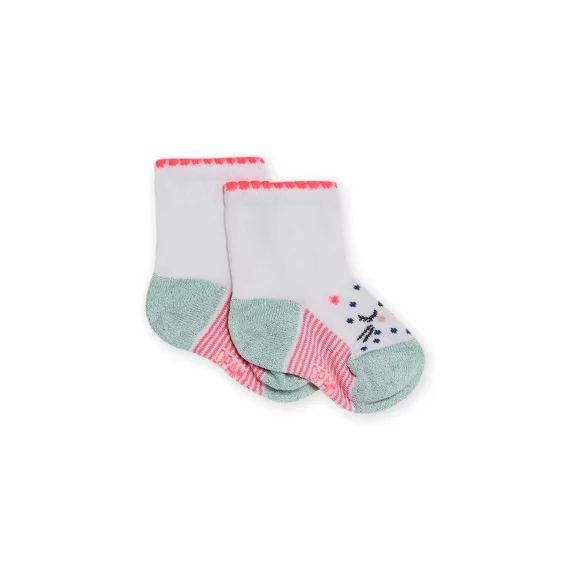 Chaussettes Motifs Chats Bébé Fille – Ecru