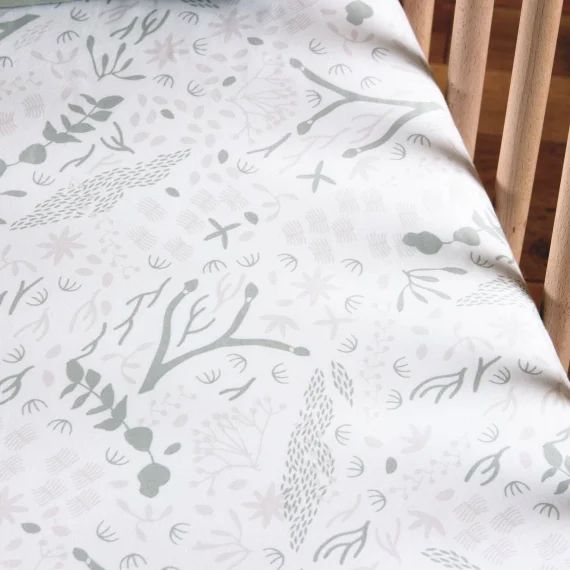 Drap Housse Coton Bio Pour Lit Bébé Yukari Douceur Yukari Tilleul