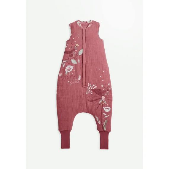 Turbulette Tog 2 En Gaze De Coton Avec Pieds Retroussables Alba Rose