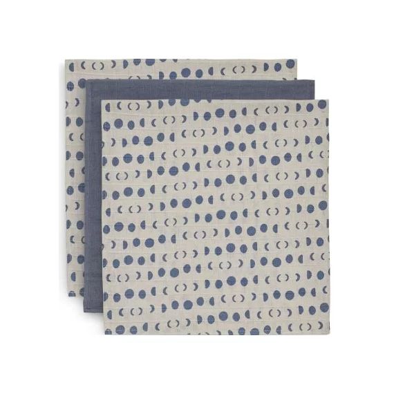 Lot de 3 langes en mousseline de coton Moonlight (70 x 70 cm)