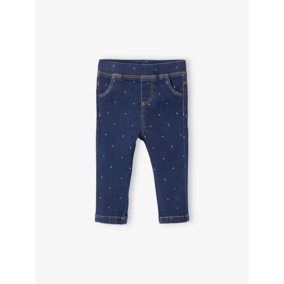 Tregging bébé fille en denim imprimé BASICS denim brut