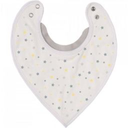 Bavoir bandana Bib up Étoile jaune et gris