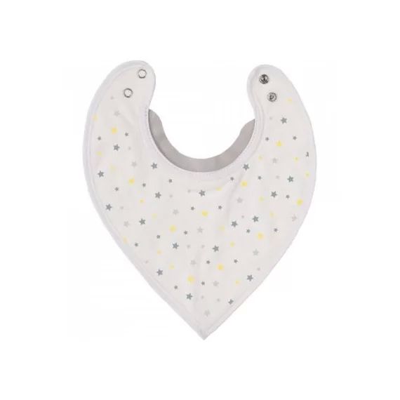Bavoir bandana Bib up Étoile jaune et gris