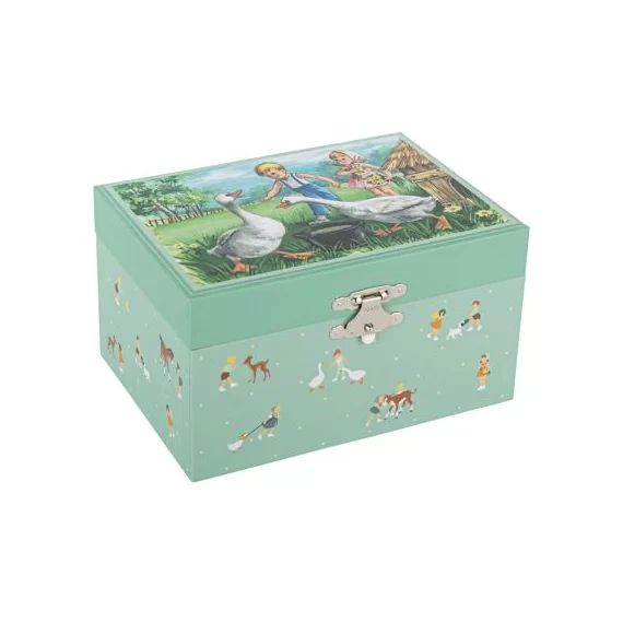 Boîte à bijoux musicale oies Mémoire d&rsquo;enfance Jeanne Lagarde