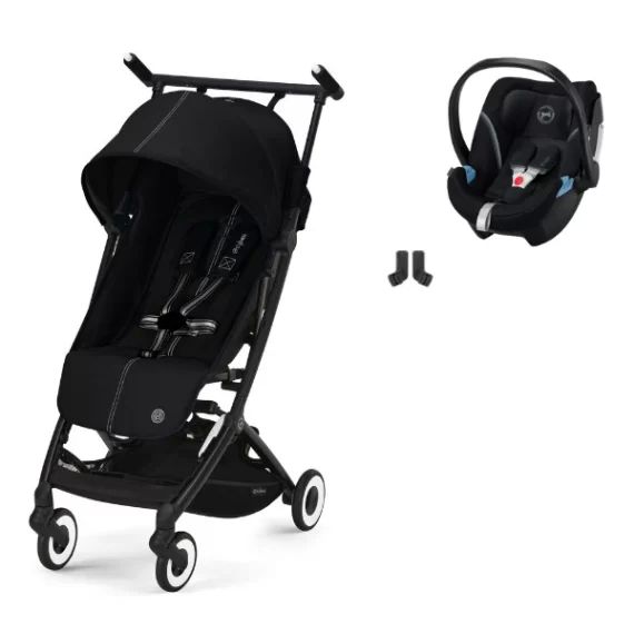 Poussette Cybex Libelle – Moon Black + Coque Auto Aton 5 – Deep Black (2022)