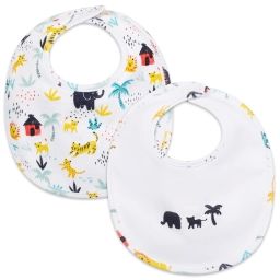 Lot de 2 bavoirs Garçon Blanc