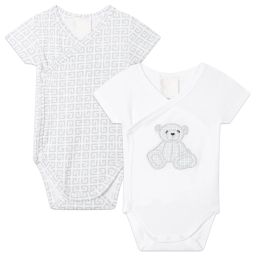 Lot de 2 bodies en coton UNISEXE Blanc