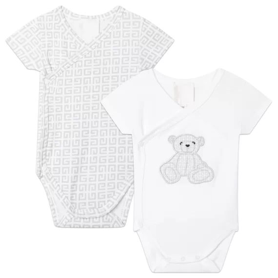 Lot de 2 bodies en coton UNISEXE Blanc