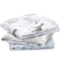 Lot de 3 langes en coton Jungle (70 x 70 cm)