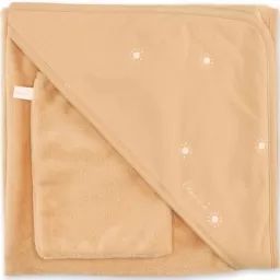 Cape de bain + gant Sunny jaune (90 x 90 cm)