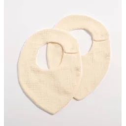 Bavoirs En Gaze De Coton Écru Lot De 2 Les Unis Beige