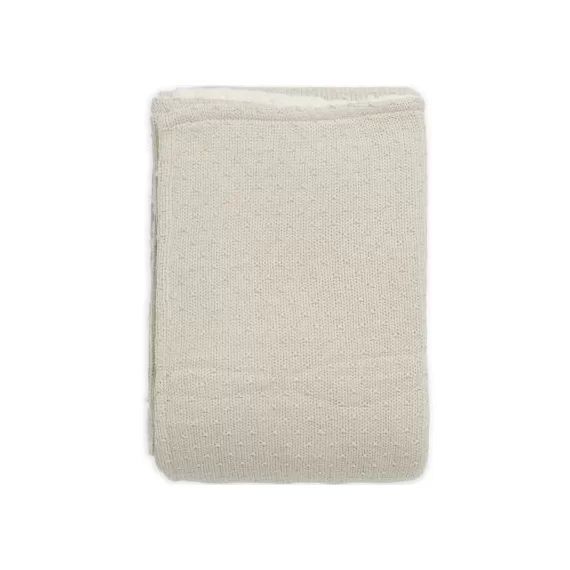 Couverture en tricot Teddy Bliss knit nougat (75 x 100 cm)