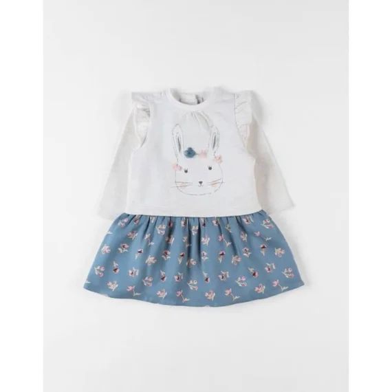Robe Bi-matière, Lapin Beige