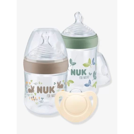 Coffret Starter Set (2 biberons + sucette) NUK for Nature blanc
