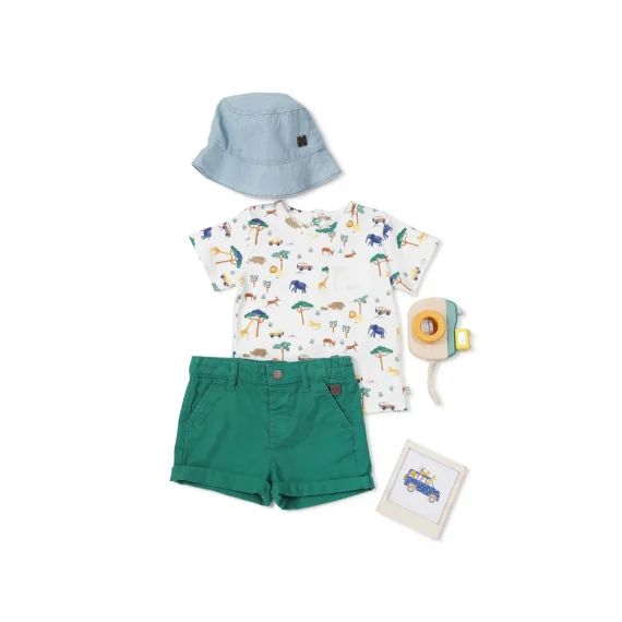 Chapeau en denim léger Garçon Bleu