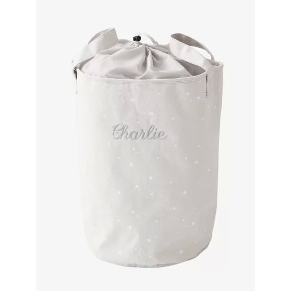 Panier à linge personnalisable gris
