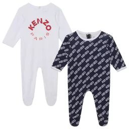 Lot de 2 pyjamas en coton UNISEXE Blanc