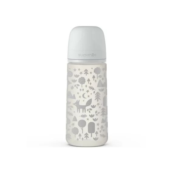 Biberon avec tétine symétrique SX PRO L renard gris (360 ml)