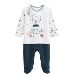 Pyjama Bébé En Velours Scotty Bleu