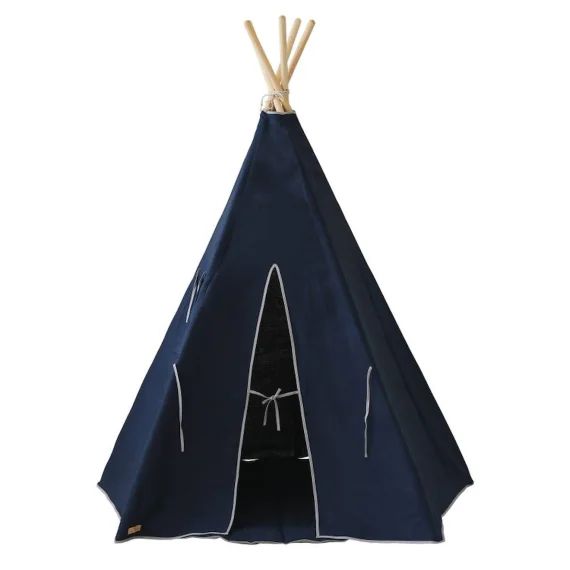 Tente Tipi Marine Lin Naturel En Coton Bleu