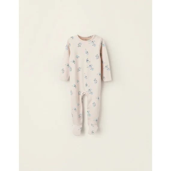 Grenouillère En Coton Avec Motif Gris Clair