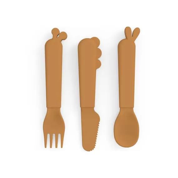 Set de 3 couverts Kiddish Deer friends Moutarde