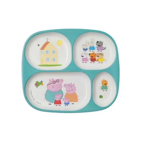 Assiette plateau à compartiments Peppa Pig