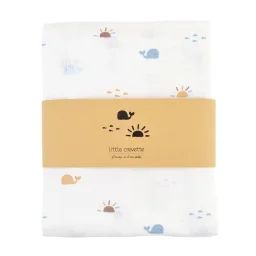 Maxi Lange Gaze De Coton Bio Baleine