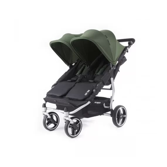 Poussette Double Baby Monsters Easy Twin 3S Light – Châssis Silver/ Canopys Forest