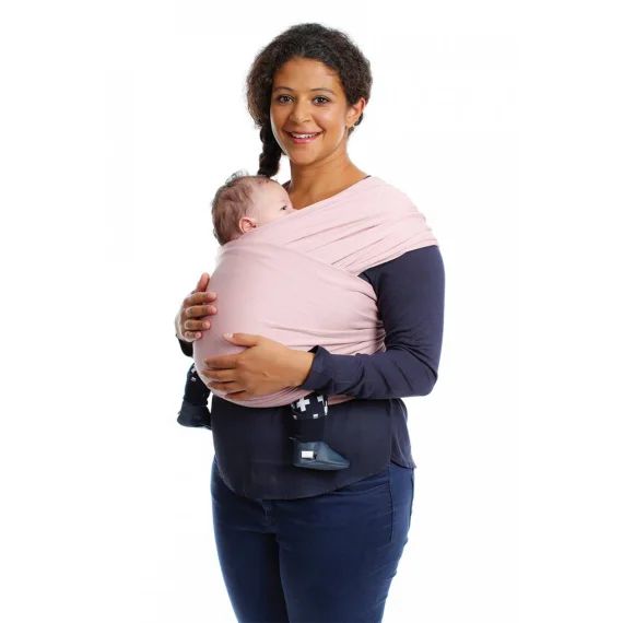 Écharpe De Portage En Coton Biologique Tricot Slen Rose Clair