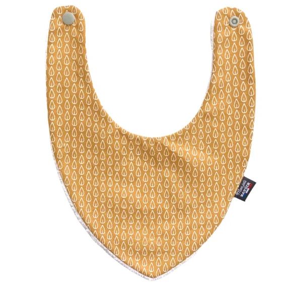 Bavoir Bandana Jaune Feuilles