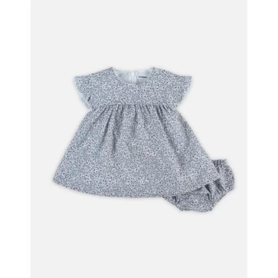 Robe imprimé fleuri bleu